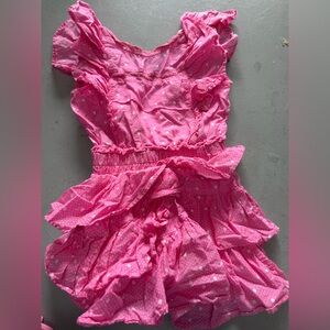 LoveShackFancy Pink Polka Dot Kids One Piece